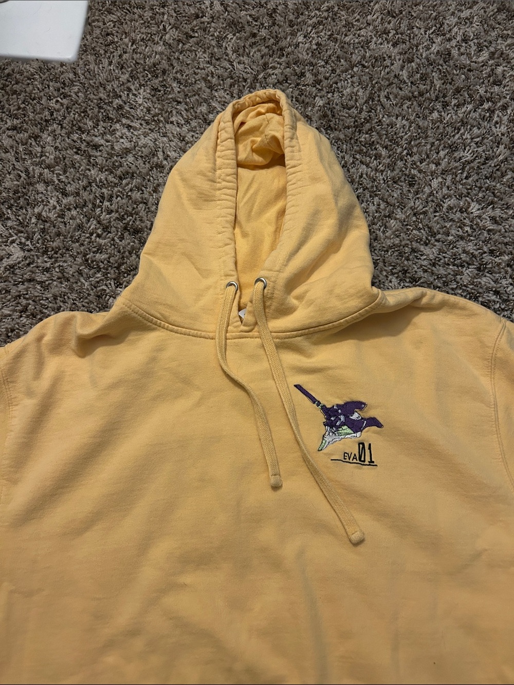 Yellow Evangelian hoodie - like new!